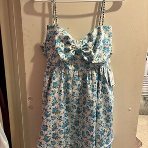Altar'd State Blue Floral Mini Dress